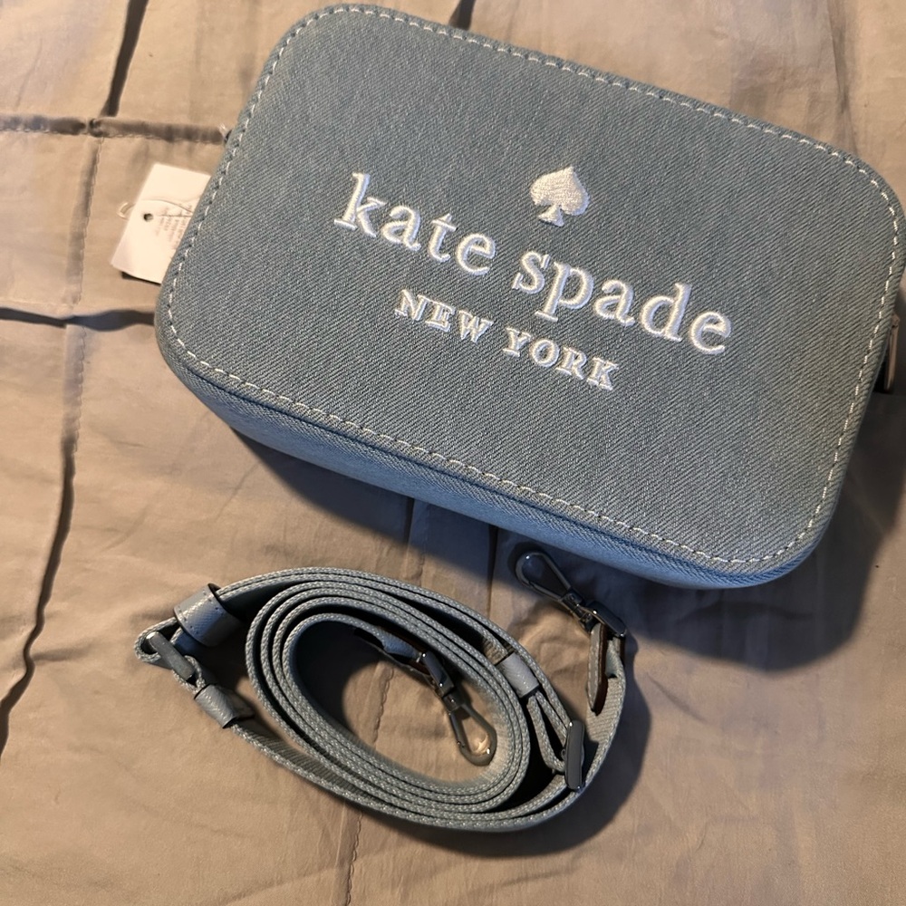 NWT NEW Kate Spade Light Blue Pouch